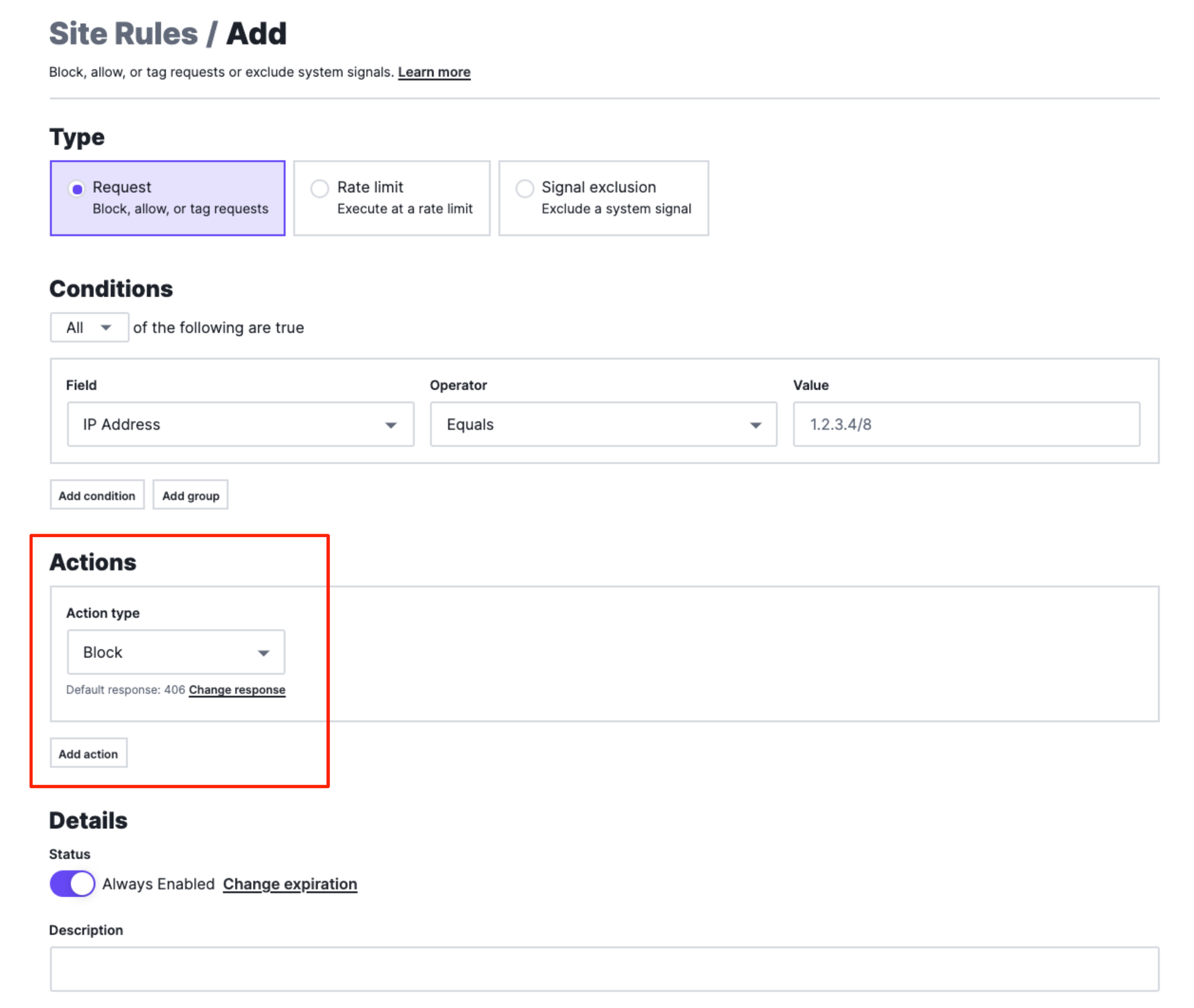 How to set a custom response code within the Fastly Next-Gen WAF