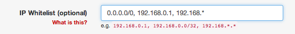 IP whitelist