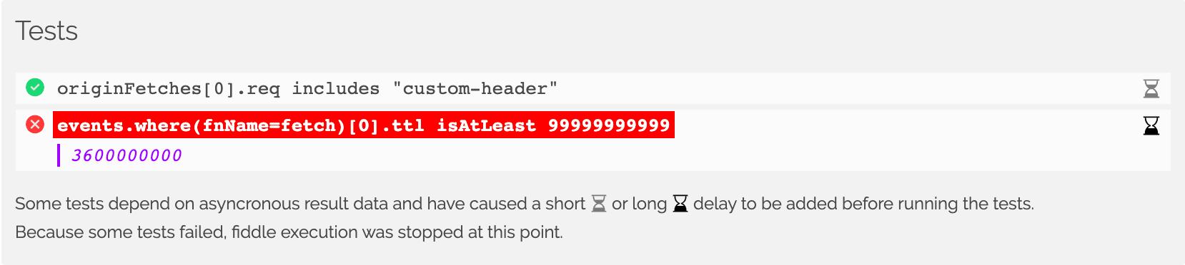 Test with error