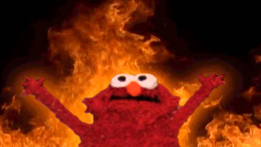 Elmo fire meme
