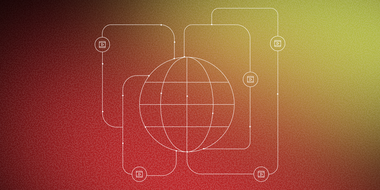 An illustration of a browser window with a large magnifying glass over the left portion of the screen