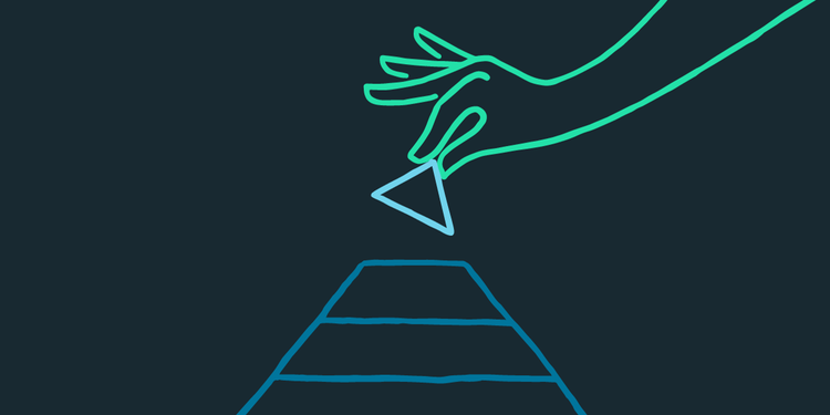 Topping of pyramid