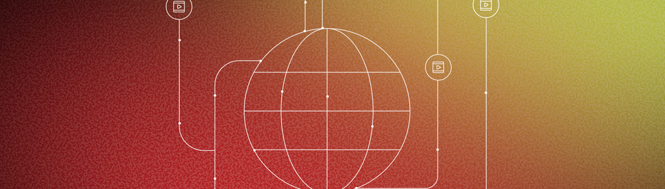 An illustration of a browser window with a large magnifying glass over the left portion of the screen