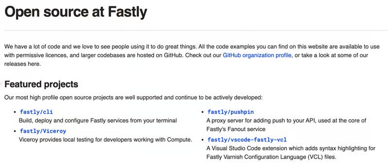 Open source at Fastly
