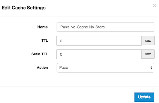 edit cache settings