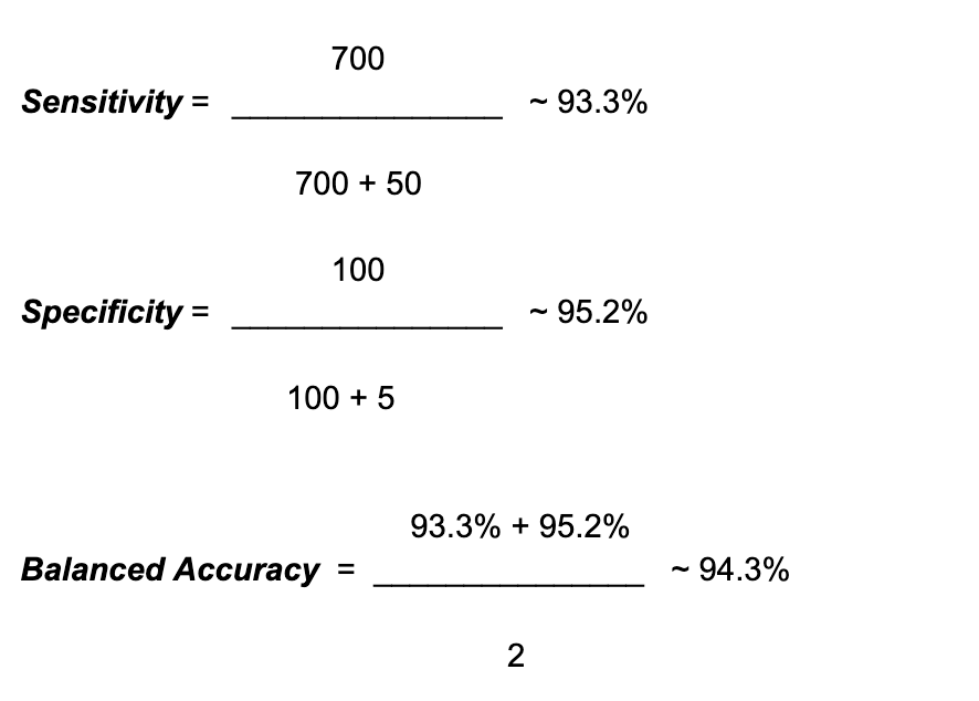 computation for balanced accuracy
