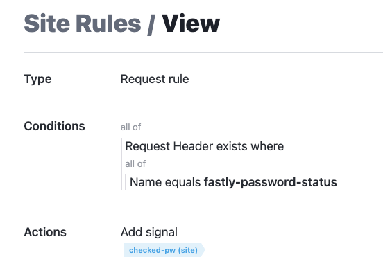 PW status signal