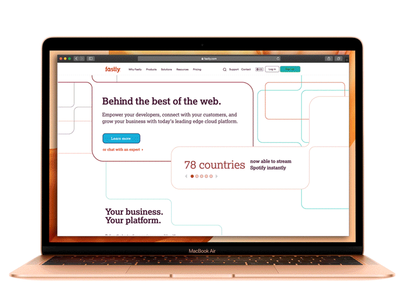 Fastly homepage Gif