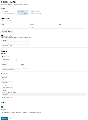 Console: Thresholding and Rate Limiting