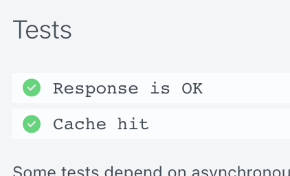 Labelled tests in the test results