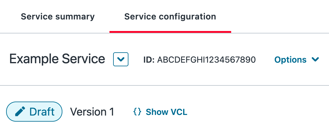 the location of the service ID